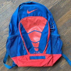 Blue and Coral Large Nike Backpack